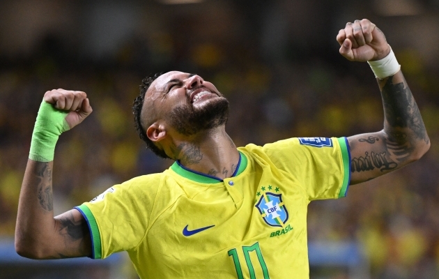 Neymar kerkis Brasiilia koondise kõigi aegade suurimaks väravakütiks. Foto: Scanpix / AFP / Carl de Souza