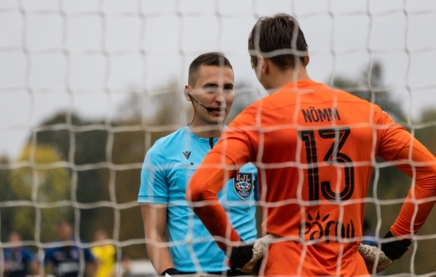 Isegi Ott N&otilde;mme rammust j&auml;i v&auml;heks, et P&auml;rnut p&auml;&auml;sta. Foto: Katariina Peetson / jalgpall.ee
