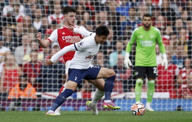 Pole tipuründajat? On Heung-Min Son, kes lööb Arsenalile kaks väravat. Foto: Scanpix / David Cliff / AP Photo