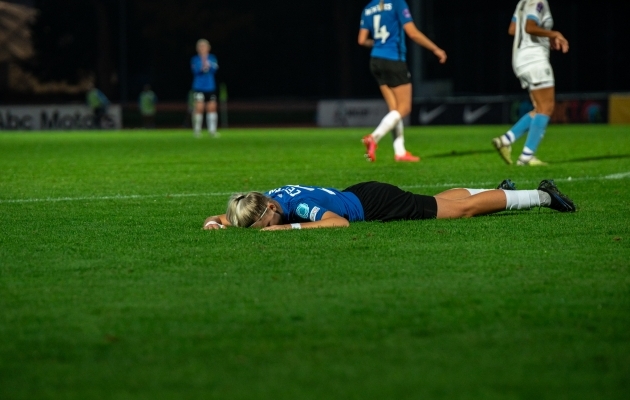 Eesti naiste koondis kaotas Iisraelile 0:5. Foto: Liisi Troska / jalgpall.ee
