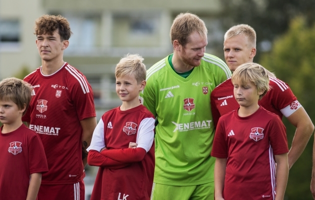 Andres J&auml;rve (vasakul) pole r&otilde;&otilde;mupisaraid veel valanud. Foto: Katariina Peetson / jalgpall.ee