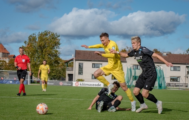 Kuressaare ja Kalev olid teineteisele v&auml;&auml;rilised vastased, tulemuseks viik. Foto: Allan Mehik
