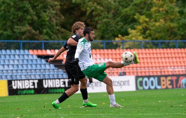 Felipe Felicio l&otilde;i Levadia v&otilde;iduv&auml;rava. Foto: Liisi Troska / jalgpall.ee