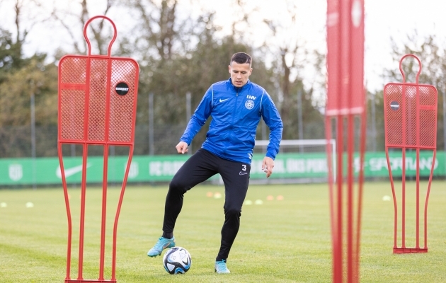 Artur Pikk Eesti koondise esmaspäevasel treeningul. Foto: Jana Pipar