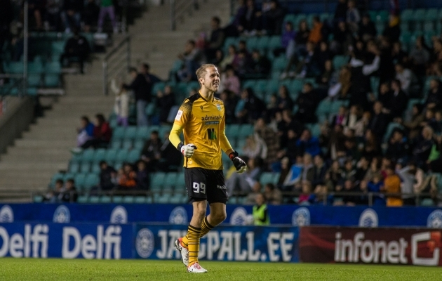 Levadia v&auml;ravavaht Karl Andre Vallner. Foto: Katariina Peetson / jalgpall.ee