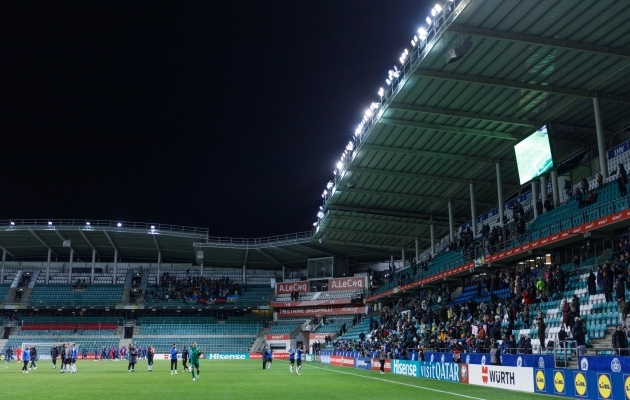 A. Le Coq Arena muru saab kõvasti vatti. Foto: Oliver Tsupsman