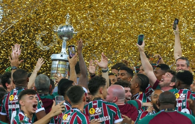 Kullasadu: Fluminense krooniti esmakordselt Lõuna-Ameerika parimaks klubiks. Foto: Scanpix / AFP / Pablo Porciuncula
