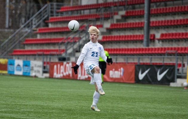 Eesti U19 koondise ründaja Tristan Pajo. Foto: Katariina Peetson