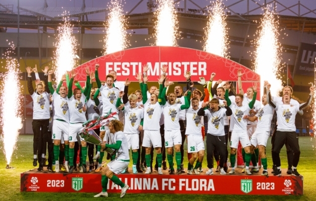 FC Flora krooniti 15. korda Eesti meistriks. Foto: Oliver Tsupsman