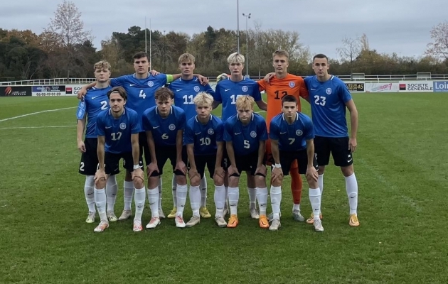 Eesti U19 koondis on EM-valikturniiril nulli peal. Foto: Eesti Jalgpalli Liit