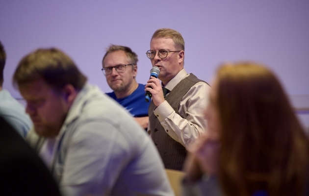 Ajakirja Jalka viiendal jalgpallikonverentsil jagasid oma mõtteid ka kuulajad. Foto: Anna Andreas