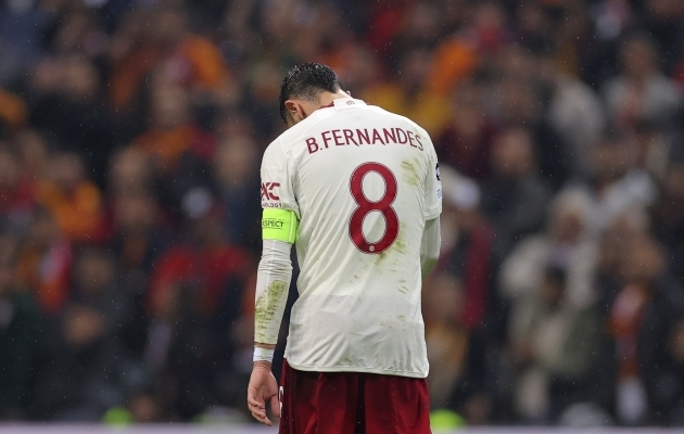 Bruno Fernades andis ja siis ka võttis. Lõpuks sai Manchester United 3:3 viigist vaid punkti. Foto: Scanpix / AP Photo