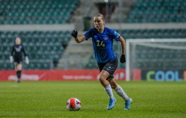 Lisette Tammik on lõppeva aasta parim naisjalgpallur. Foto: Katariina Peetson / jalgpall.ee