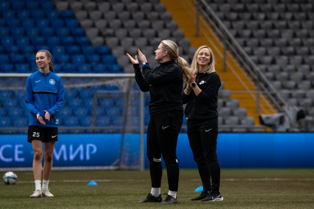 Eesti koondise treeneriteduo. Foto: Liisi Troska / jalgpall.ee