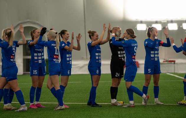 Tammeka naiskond lõpetas liigahooaja 2:0 võiduga Tallinna Kalevi üle. Foto: Liisi Troska / jalgpall.ee