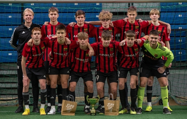 FC Nõmme United võitis Aastalõputurniiril U17 Eliitliiga 1. turniiri. Foto: Liisi Troska / jalgpall.ee