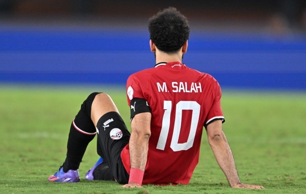 Egiptuse kapten ja Liverpooli superstaar Mohamed Salah sai vigastada ning lahkus platsilt. Foto: Scanpix / Issouf Sanogo / AFP