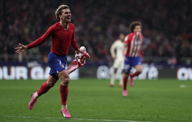 Antoine Griezmann aitas Atletico veerandfinaali. Foto: Scanpix / Thomas Coex / AFP