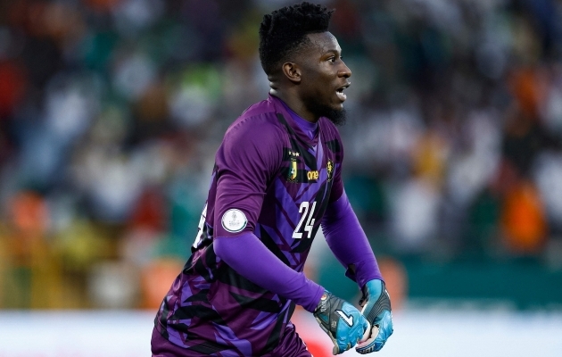 Andre Onana sai hakkama järjekordse käkiga. Foto: Scanpix / AFP / Kenzo Tribouillard