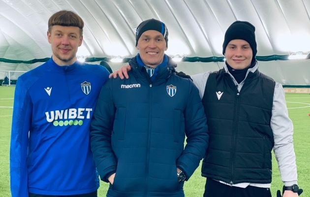 Kalevi duubelmeeskonna treenerid. Foto: Jalgpalliklubi Tallinna Kalev
