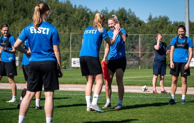 Eesti naiste koondise treening Türgis. Foto: Liisi Troska / jalgpall.ee