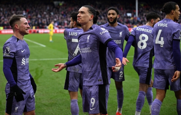 Liverpool võitis nädalavahetusel Darwin nunezi väravast 1:0 Nottingham Forestit. Kas inglased suudavad nüüd olla üle ka Praha Spartast? Foto: Scanpix / Paul Ellis / AFP
