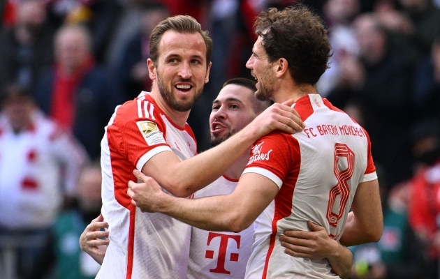 Harry Kane ja Bayern tuuseldasid Mainzi halastamatult. Foto: Scanpix / AFP / Lukas Barth