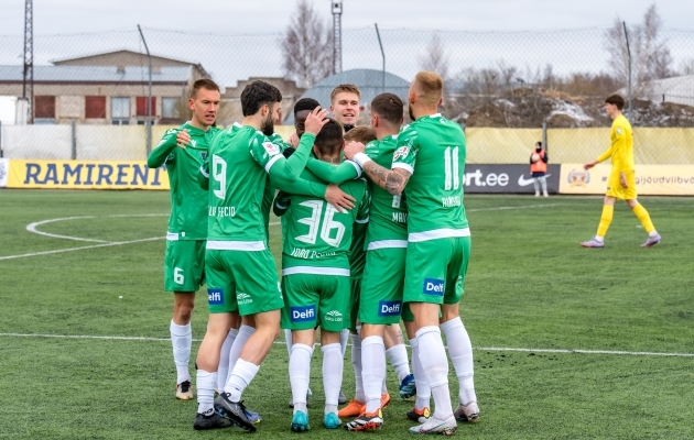 Levadia võttis teise järjestikuse 6:0 võidu. Foto: Allan Mehik