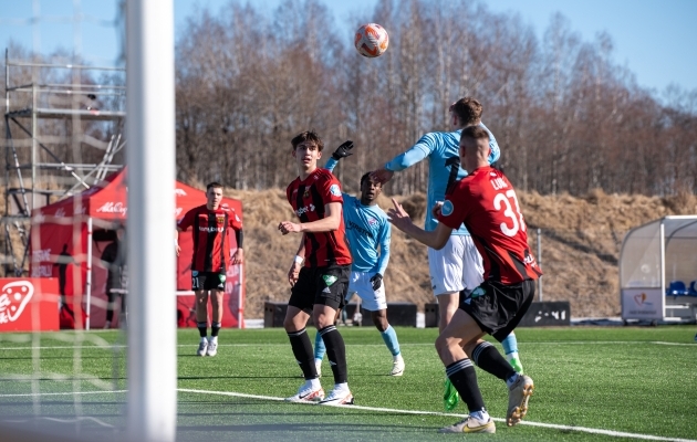 Sellest olukorrast viis Robi Saarma Paide Linnameeskonna mängu 1:0 juhtima. Foto: Liisi Troska / jalgpall.ee