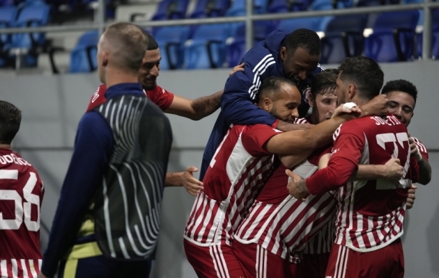 Olympiakos tuli kaheksandikfinaalis Tel Avivi Maccabi vastu 1:4 kaotusseisust välja. Foto: Scanpix / Darko Vojinovic / AP