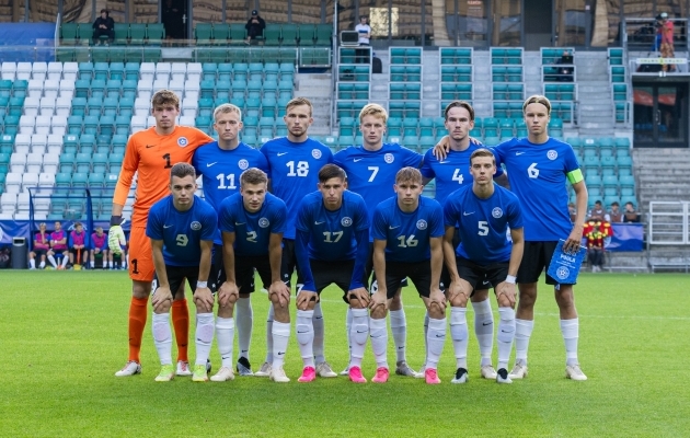 Eesti U21 koondis mullu septembris. Foto: Katariina Peetson / jalgpall.ee