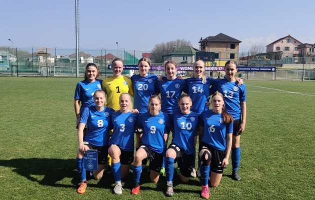 Eesti neidude U17 koondis naaseb Kasahstanist kahe võidu ja ühe kaotusega. Foto: Eesti Jalgpalli Liit