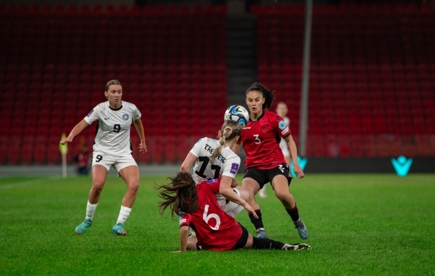 Eesti koondis jäi Albaaniale alla. Foto: Liisi Troska / jalgpall.ee