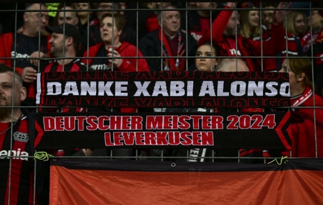 Xabi Alonso tänamisega ei olda Leverkusenis kitsid. Ajaloo esimene meistritiitel on vormistamise küsimus. Foto: Scanpix / Marc Niemeyer / IMAGO