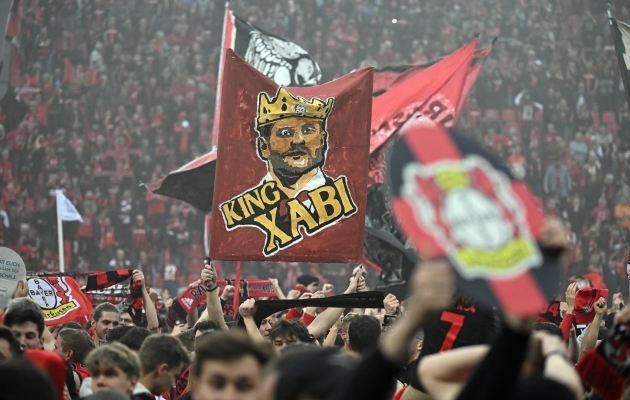 Leverkuseni Bayer on esimest korda ajaloos Saksamaa meister. Foto: Scanpix / Federico Gambarini / dpa