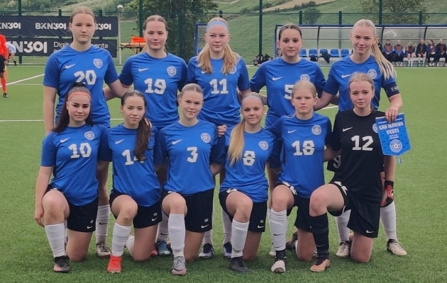 Eesti neidude U17 koondis. Foto: Eesti Jalgpalli Liit
