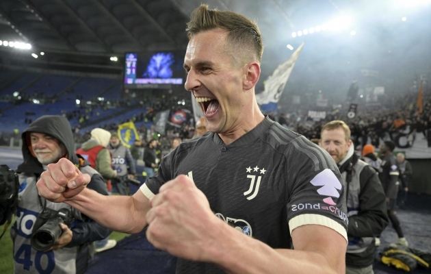 Arkadiusz Milik viis Juventuse järjekordsesse karikafinaali. Foto: Scanpix / AP / LaPresse / Alfredo Falcone