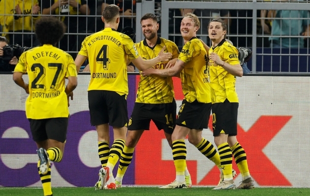 Dortmundi Borussia võitles Bundesligale välja viienda koha, mille nad tõenäoliselt endale võtavad. Foto: Scanpix / Odd Andersen / AFP