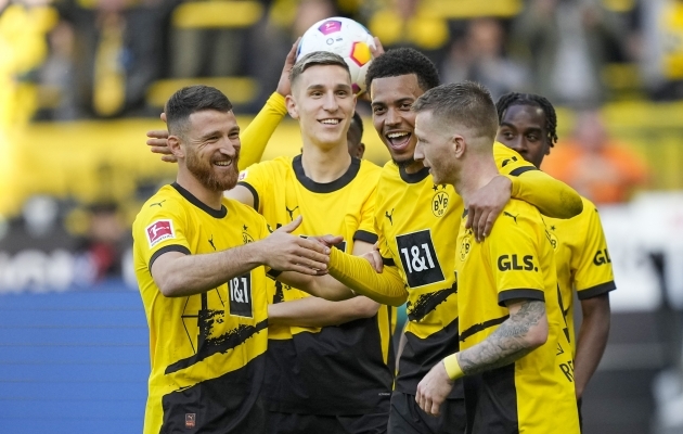 Dortmund mängis Marco Reusi rõõmustamise nimel. Foto: Scanpix / AP Photo / Martin Meissner