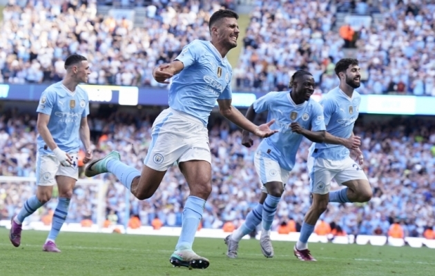 Manchester City tuli taas Inglismaa meistriks. Neljandat aastat järjest. Foto: Scanpix / Andrew Yates / ZUMA Press