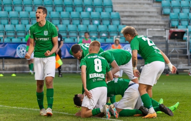 FC Flora mängijad. Foto: Andrei Smetana