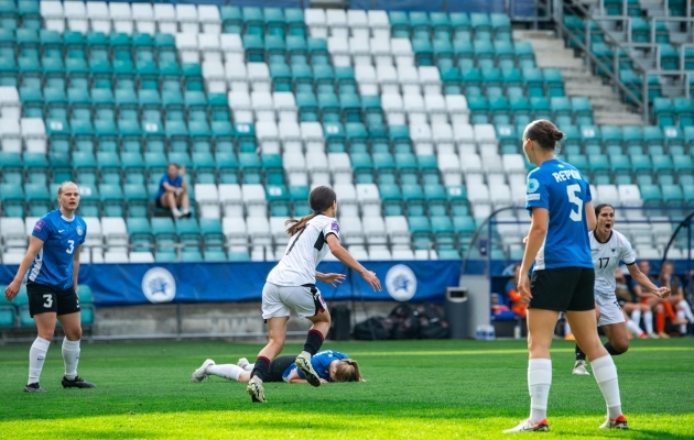 Albaania lõi Tallinnas kaks väravat Eesti ühe vastu. Foto: Liisi Troska / jalgpall.ee