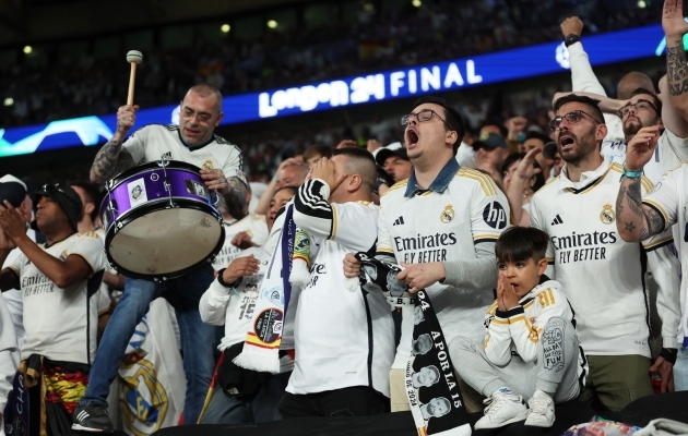 Madridi Reali fännid Meistrite liiga finaalil. Foto: Christopher Lee - UEFA / UEFA via Getty Images