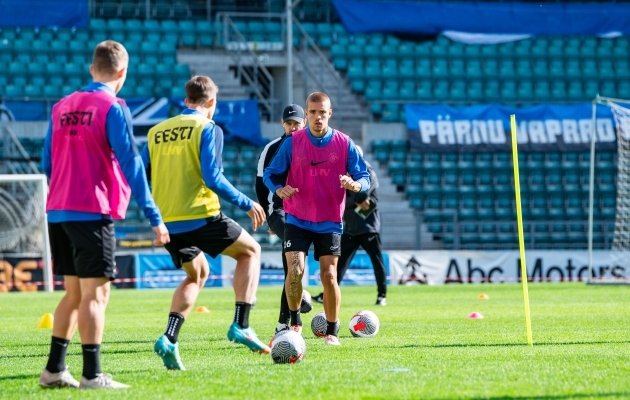 Eesti koondise treening Lillekülas. Foto: Liisi Troska / jalgpall.ee