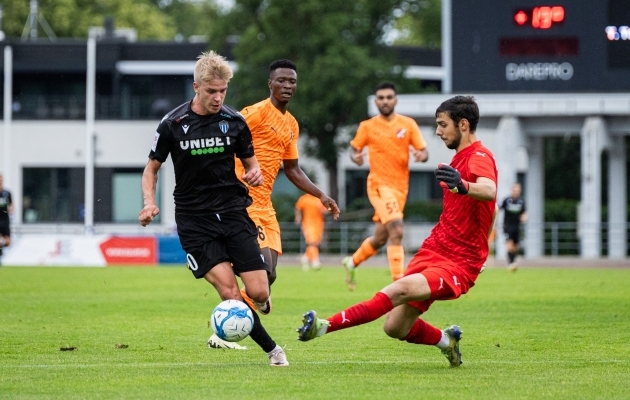 Hayk Ghazarjan tegi külaliste väravas hea esituse. Foto: Katariina Peetson / jalgpall.ee