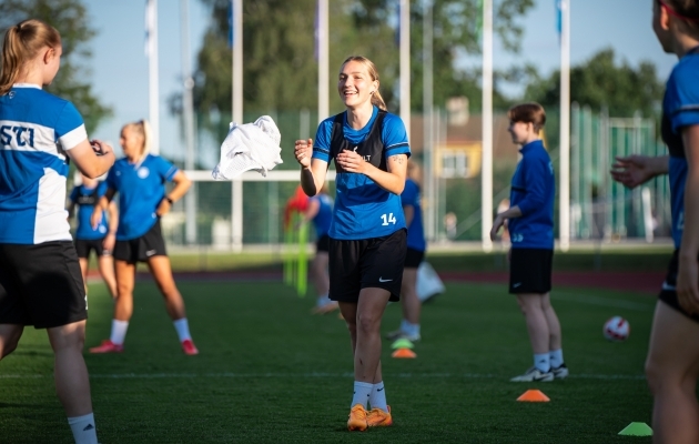 Lisette Tammiku värav tõi Luksemburgist viigipunkti. Foto: Liisi Troska / jalgpall.ee