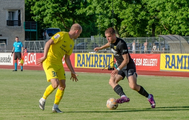 Kuressaare ja Vapruse eelmine omavaheline kohtumine jäi 2:2 viiki. Foto: Allan Mehik