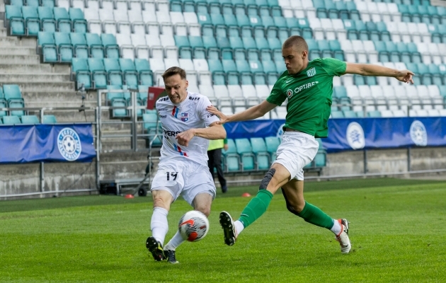 Karikavõistluste 1/16-finaalis kohtuvad Paide Linnameeskond ja Tallinna Flora. Foto: Katariina Peetson / Jalgpall.ee