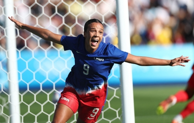 Mallory Swanson lõi finaalis USA võiduvärava. Foto: Scanpix / Franck Fife / AFP