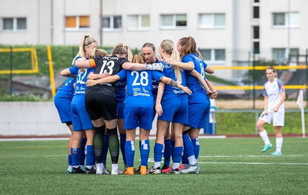 Tabasalu naiskond pääses magusa võiduga veerandfinaali. Foto: Katariina Peetson / jalgpall.ee